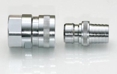 Click to enlarge - This proven coupling system is used in many industries. Nito couplings are used for washing down in food processing, factory/industrial and agricultural/horticultural installations. Finished with a chromium plate, these couplings can operate at up to 25 Bars at 80 degrees centigrade. Quick to use and trouble free, Nito couplings are used as a solution to many washdown applications.